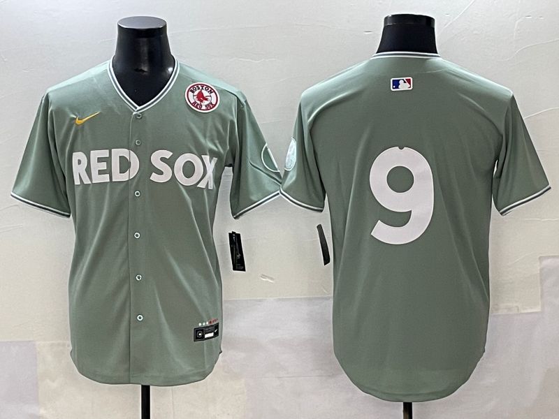 Men 2025 Boston Red Sox #9 No Name Light Green Joint Name Nike MLB Jersey style 10